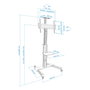 Tooq Soporte de Suelo con Ruedas FS1870M-B para TV de 37-70 pulgadas